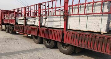 金昌 白麻荔枝面外墙干挂，工厂装车日常