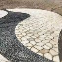 金昌 黄金麻冰裂纹地铺石工地铺装案例