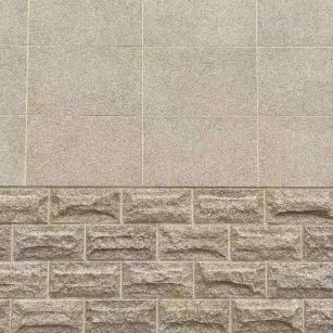 金昌 黄金麻自然面蘑菇石配荔枝面干挂