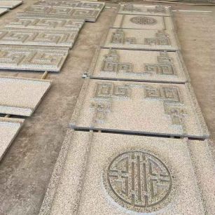 金昌 白麻花岗岩外墙立面雕刻板