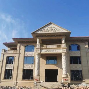 金昌 黄金麻花岗岩别墅外墙干挂