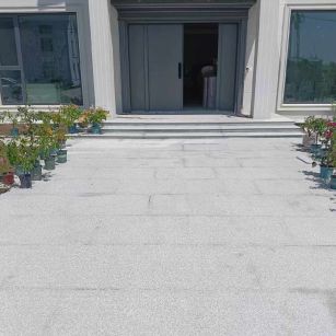 金昌 芝麻白花岗岩地铺石地面铺装