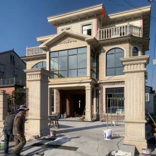 金昌 黄金麻花岗岩荔枝面别墅外墙干挂私家专属