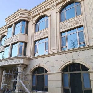 金昌 黄金麻花岗岩别墅外墙干挂