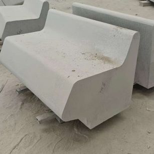 金昌 芝麻白花岗岩异形坐凳，石凳