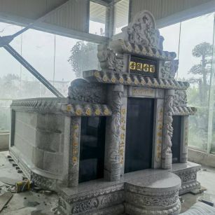 金昌 芝麻白墓碑效果展示图