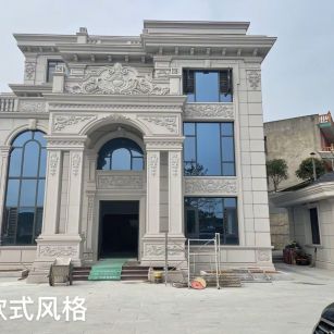 金昌 白麻花岗岩别墅外墙干挂