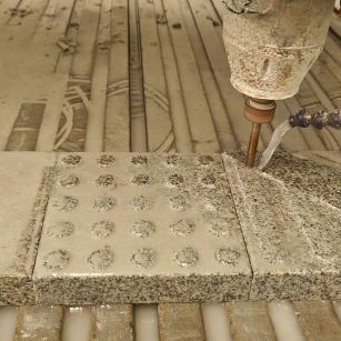 金昌 芝麻白花岗岩石材盲人石、盲道石、盲点石