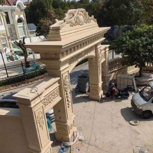 金昌 黄金麻荔枝面花岗岩别墅门楼