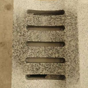 金昌 芝麻白拉丝面花岗岩U型开槽排水槽