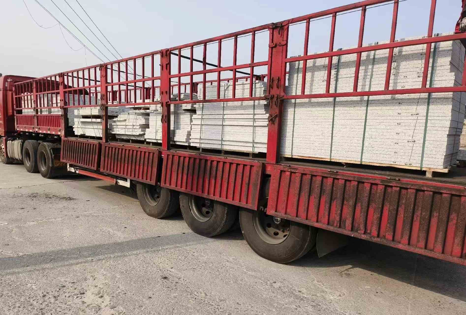 金昌 白麻荔枝面外墙干挂，工厂装车日常