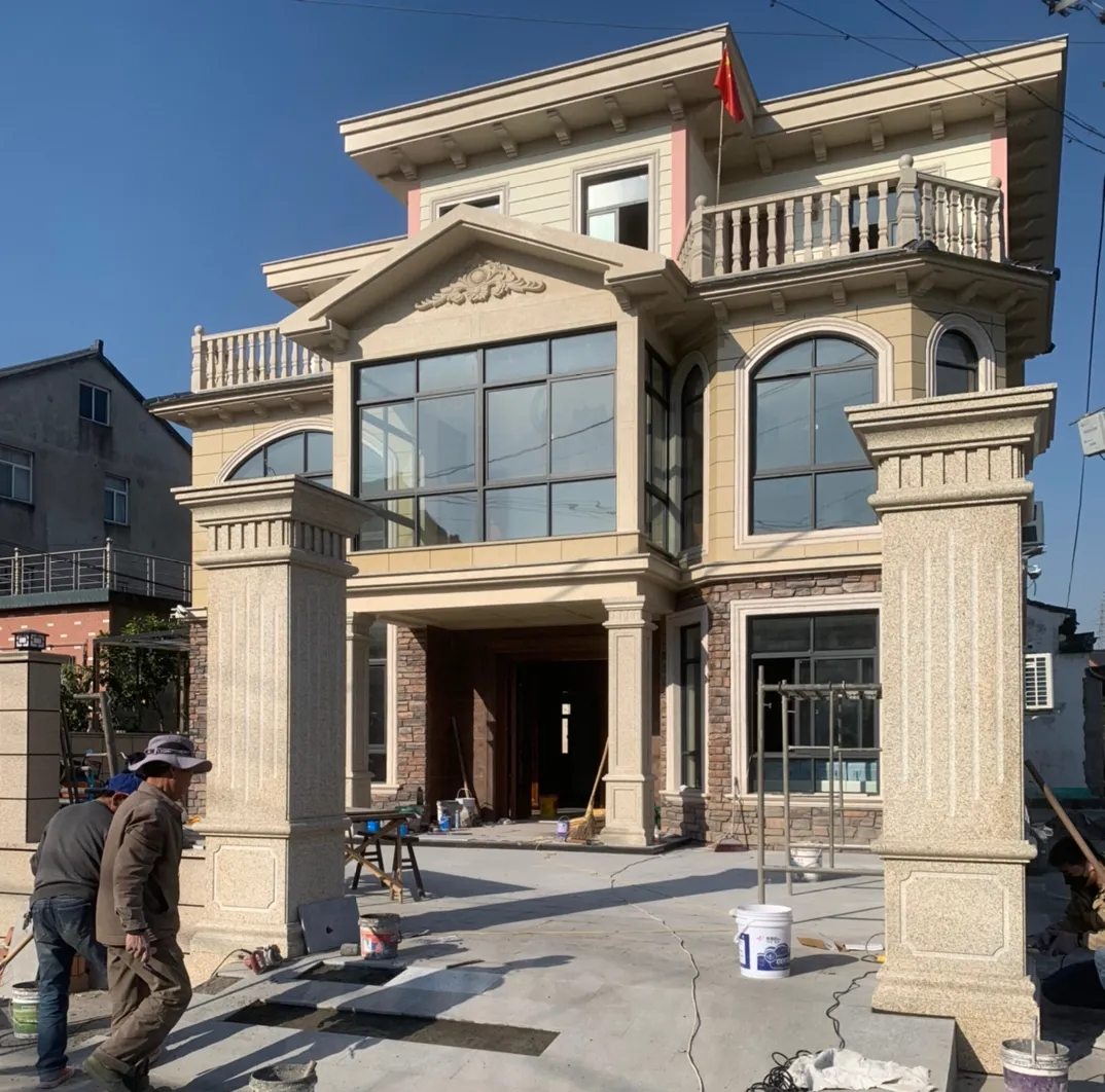 金昌 黄金麻花岗岩荔枝面别墅外墙干挂私家专属