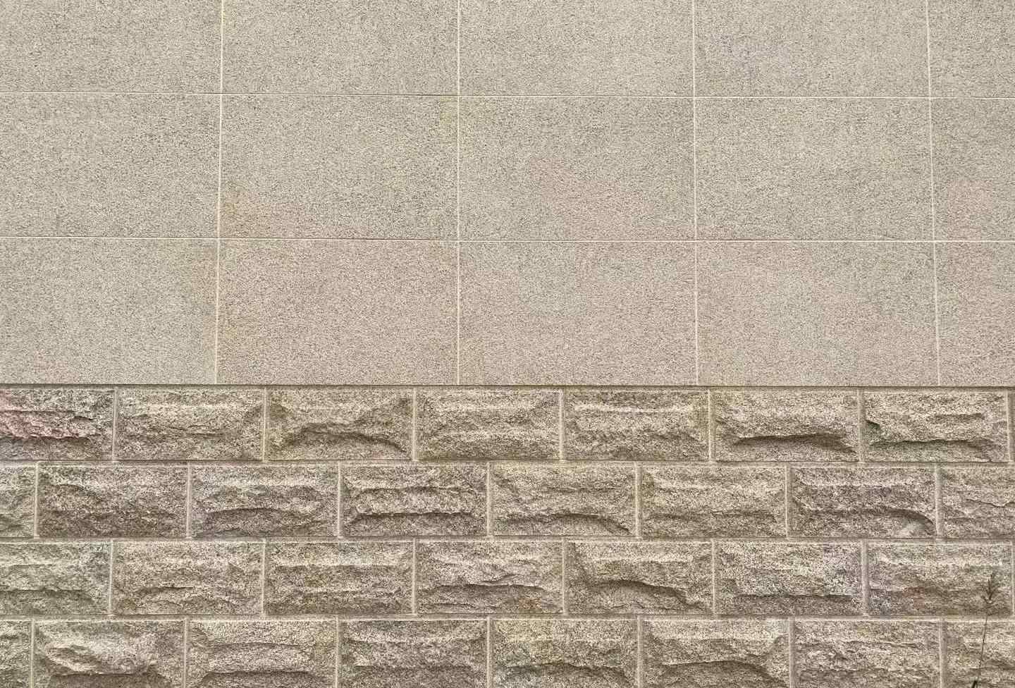 金昌 黄金麻自然面蘑菇石配荔枝面干挂