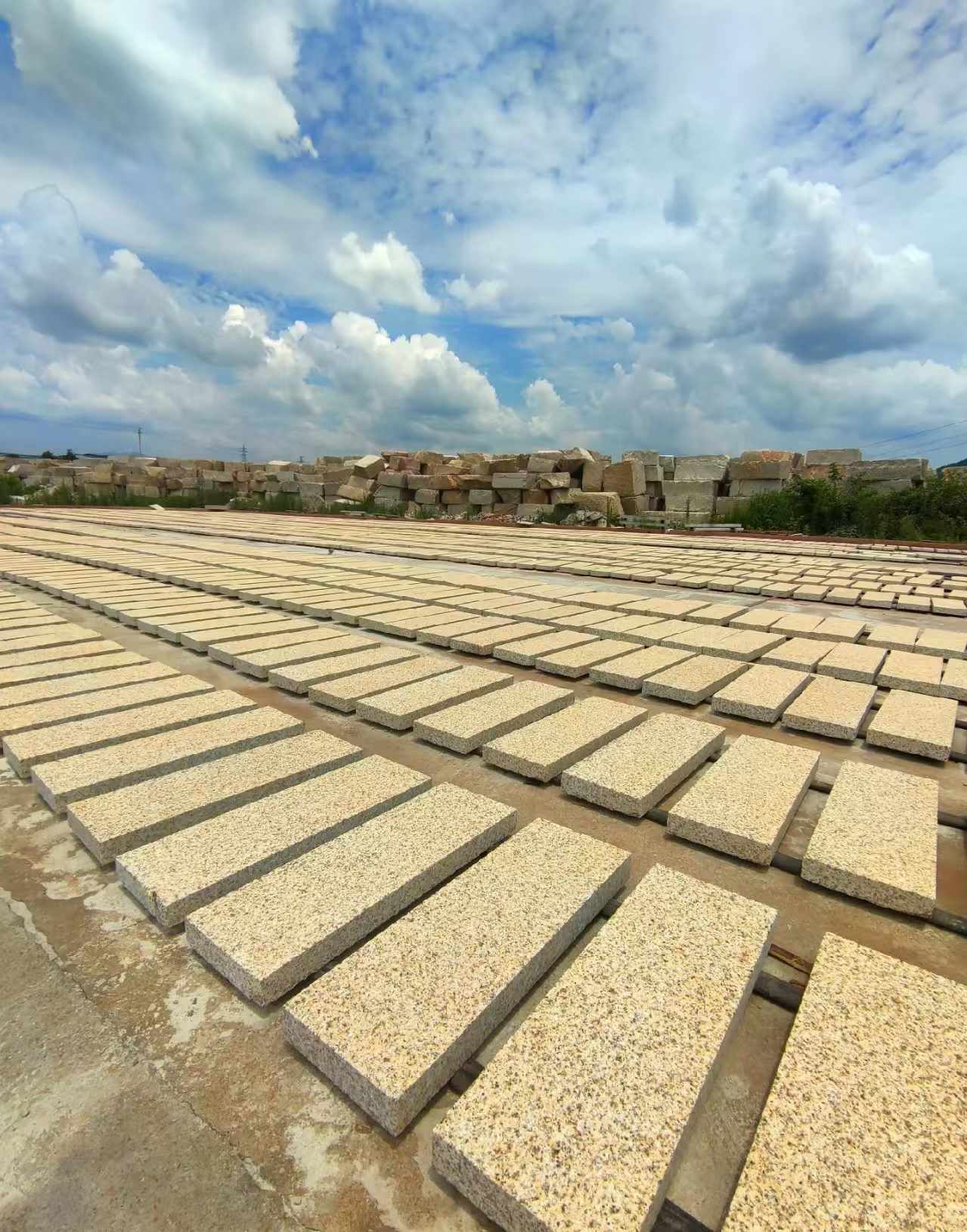 金昌 黄金麻荔枝面花岗岩石材地铺石防护中