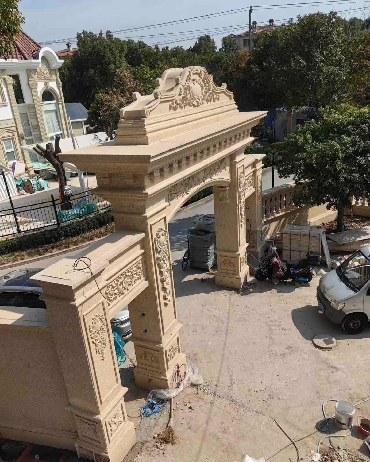 金昌 黄金麻荔枝面花岗岩别墅门楼